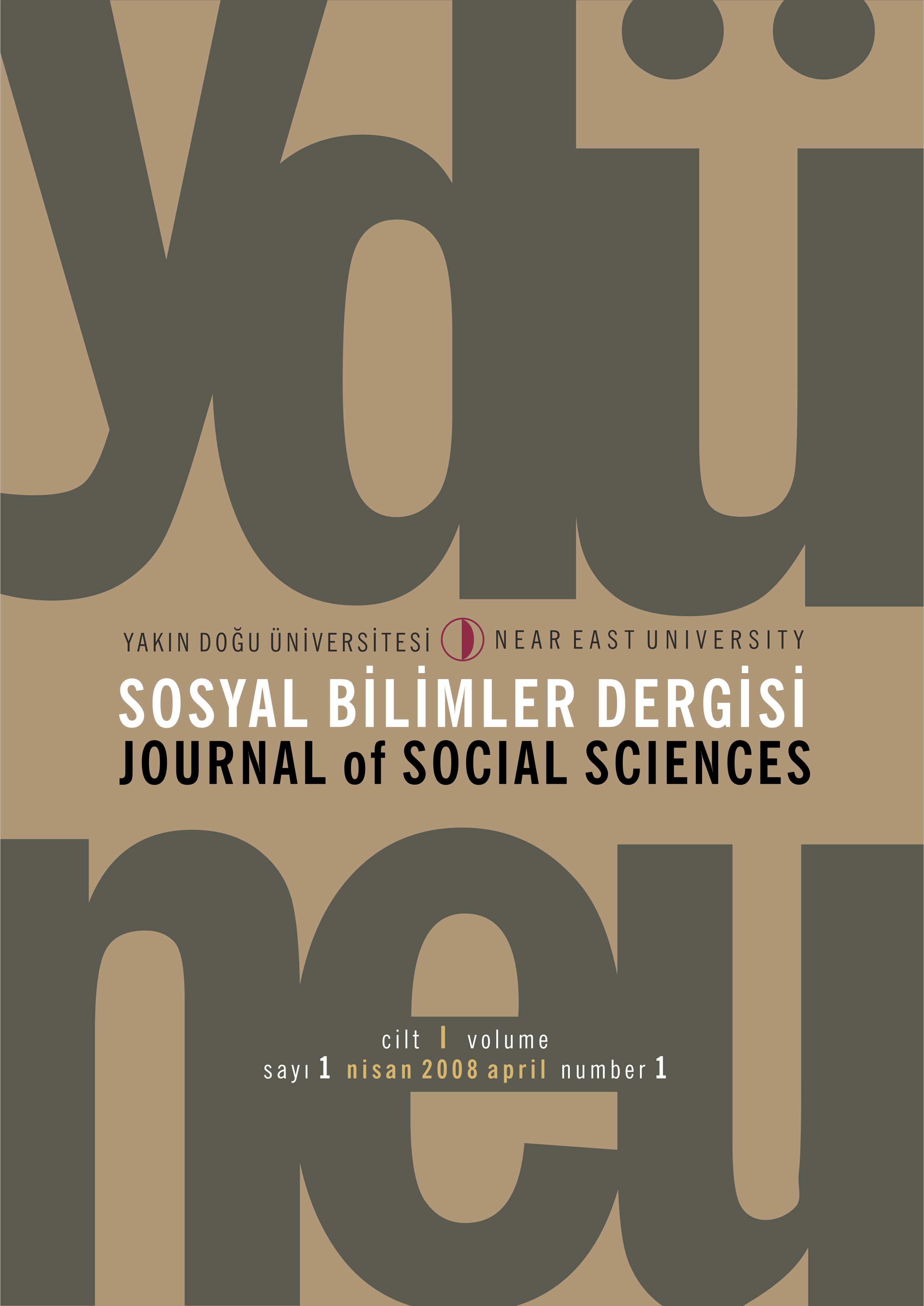 					View Vol. 1 No. 1 (2008): Near East University Journal of Social Sciences
				