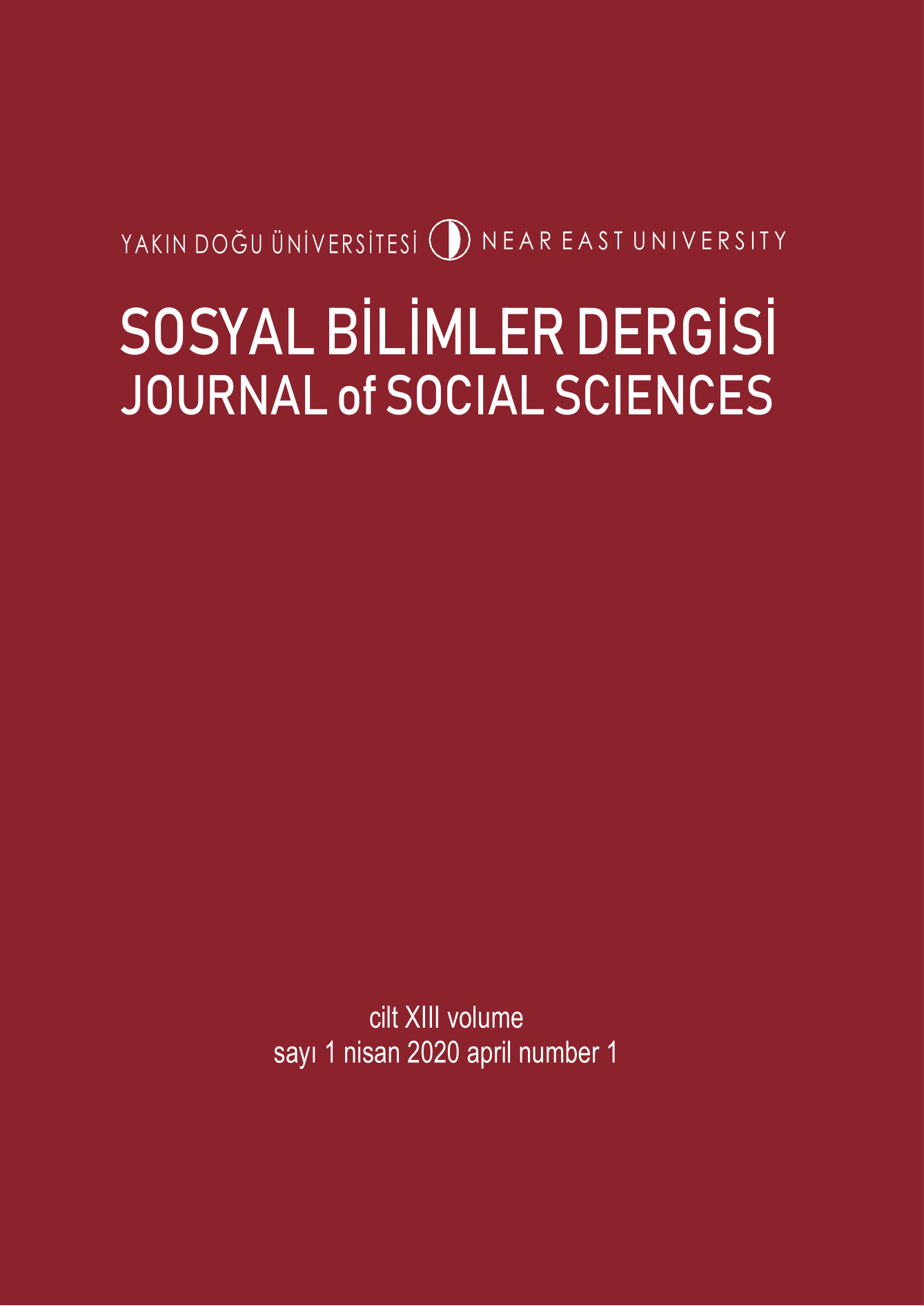 					View Vol. 13 No. 1 (2020): Near East University Journal of Social Sciences
				